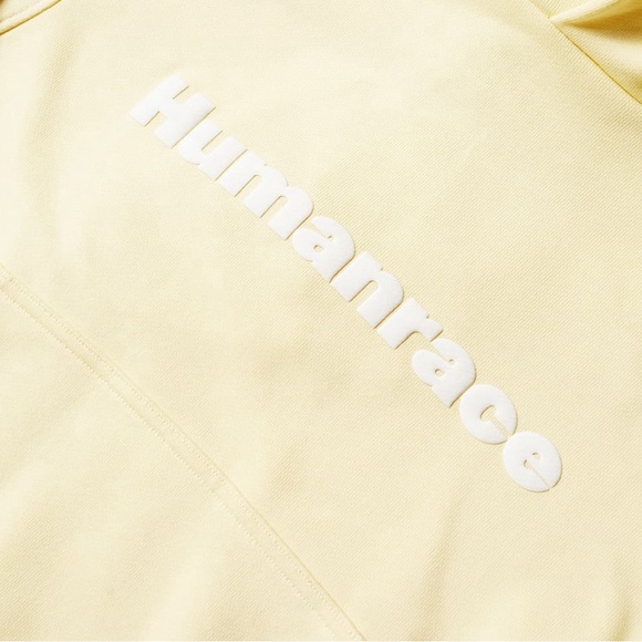 ADIDAS X PHARRELL WILLIAMS PREMIUN BASICS HOODIE Almost Yellow Sz L - Picture 3 of 6